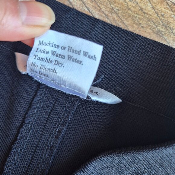 Exclusively Misook Slinky Knit Straight Leg Pants Elastic Waist Black - Picture 6 of 9